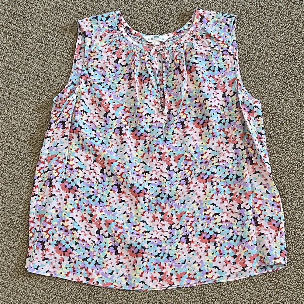 Rebecca Taylor Margo Floral Silk Sleeveless Top size 0